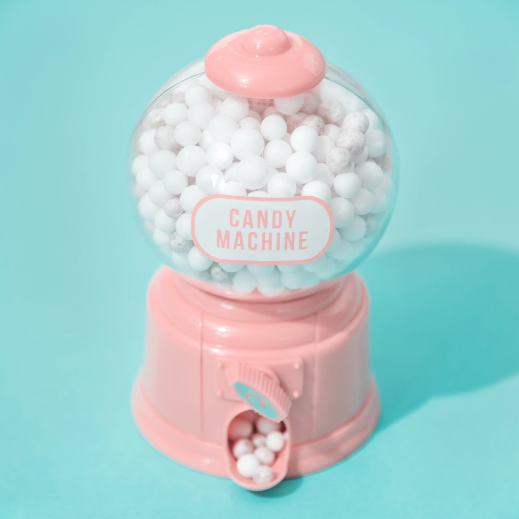 gumball machine with lots of candy inside